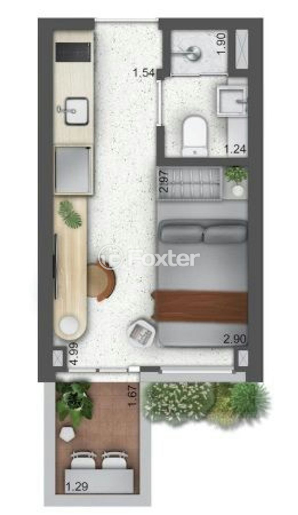 Studio/Kitnet/JK para comprar em Gonçalves Dias, 37 - foto 7