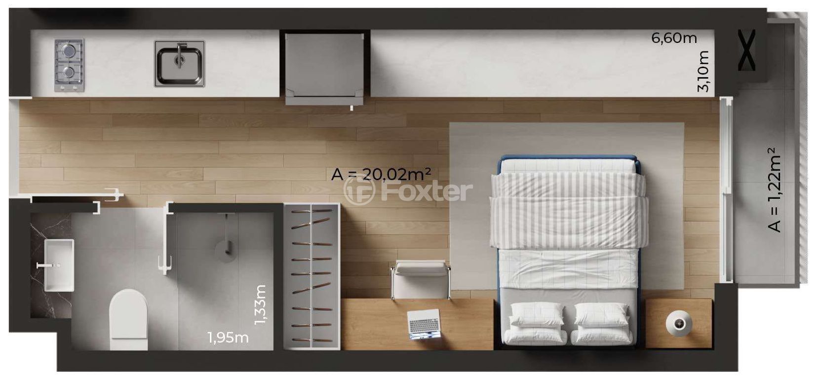 Studio/Kitnet/JK para comprar em Borges de Medeiros, 2055 - foto 3